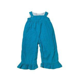 Smock A Dot Girls Turquoise Ruffle Overalls Romper 18M